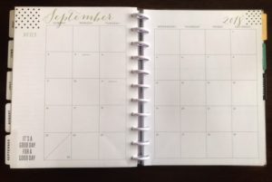 Happy Planner monthly spread