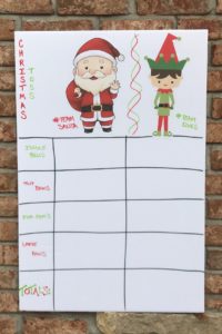 Tally Board for Christmas Classroom Party Game