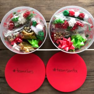 Bagged Christmas Supplies for Christmas Classroom Party Game