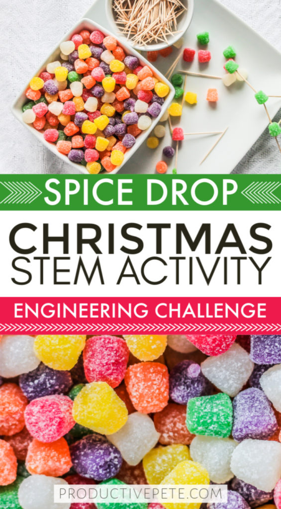 Spice Drop Christmas STEM Activity for Kids