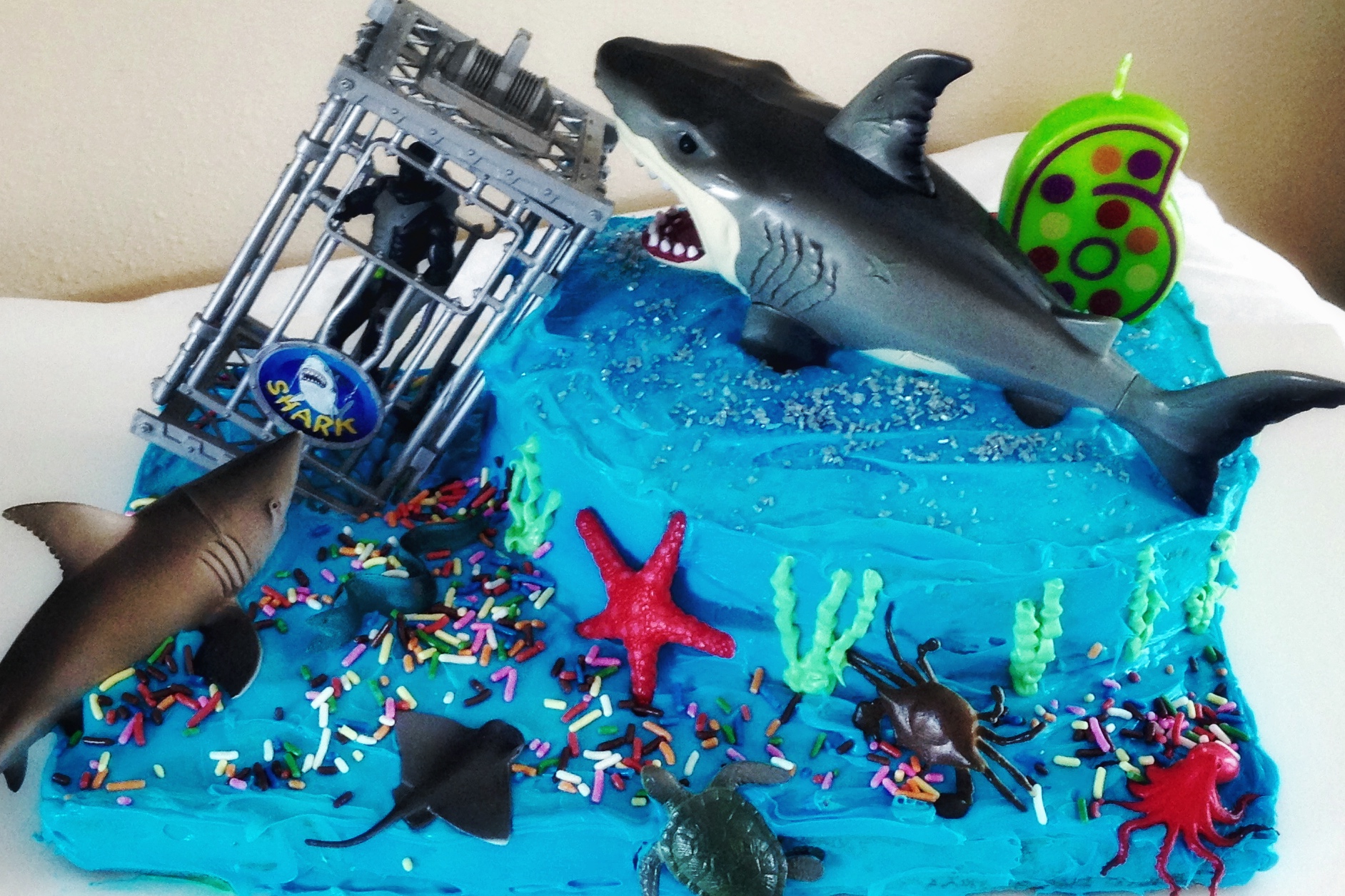 Ideas On How To Throw A Fintastic Shark Birthday Party Productive Pete   Shark Birthday Cake 