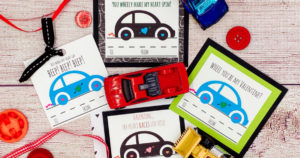 Free Printable Cars Valentine Cards for Kids