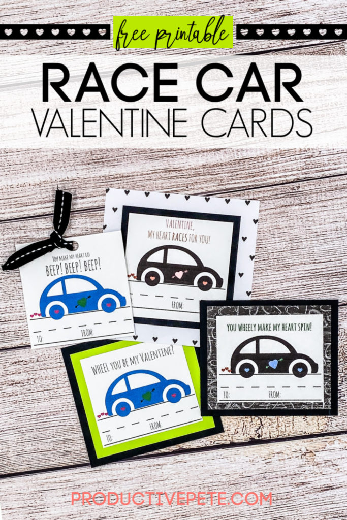 Free Printable Race Car Valentine Cards