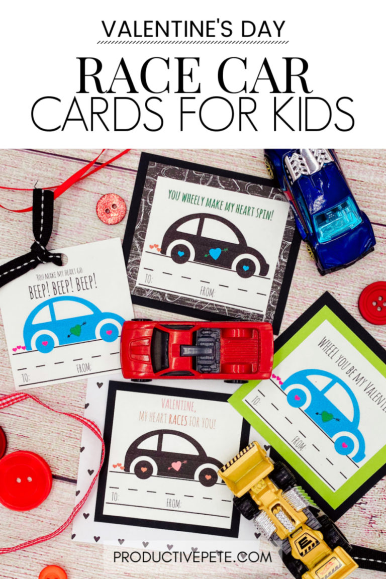 Free Printable Cars Valentine Cards for Kids - Productive Pete