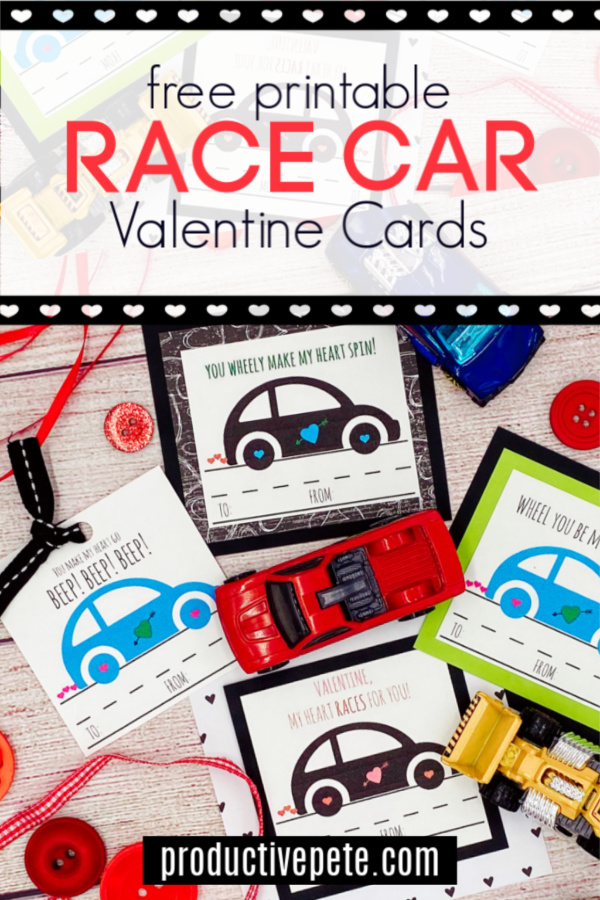 Race Car Valentine Cards