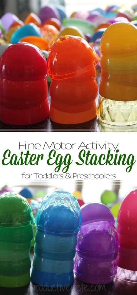 Another great Easter Egg Game! This Easter Egg Stacking Activity is great for both toddlers and preschoolers. Includes tips for parents to expand learning!