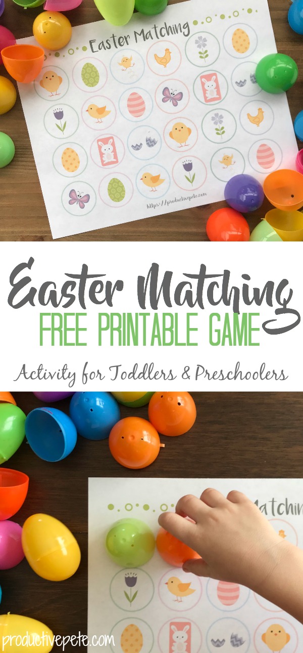 A Unique Printable Easter Matching Game using Easter Eggs - Productive Pete