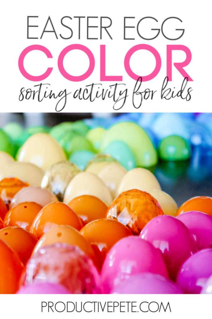 Easter Egg Coloring Sorting Activity  pin image