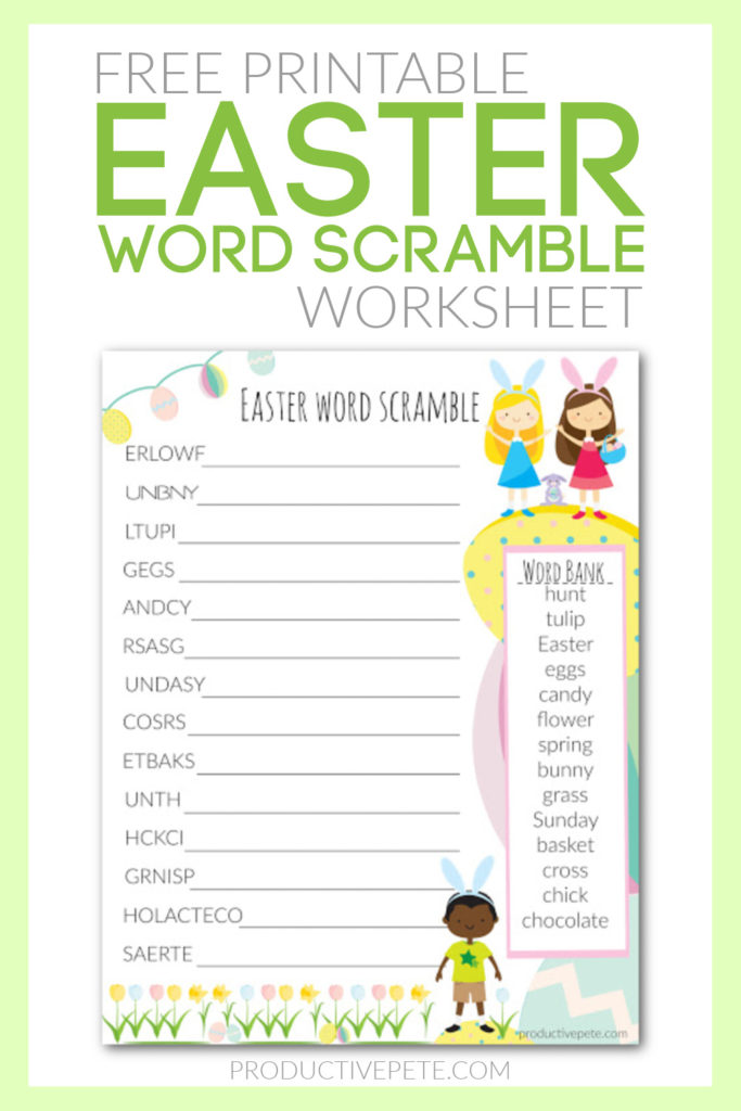 Easter word scramble