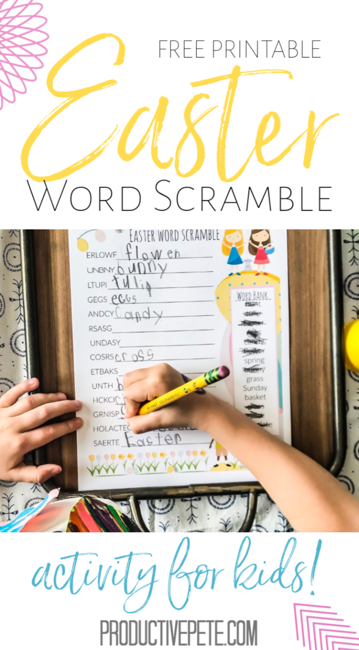 Free Printable Easter Word Scramble for Kids Productive Pete