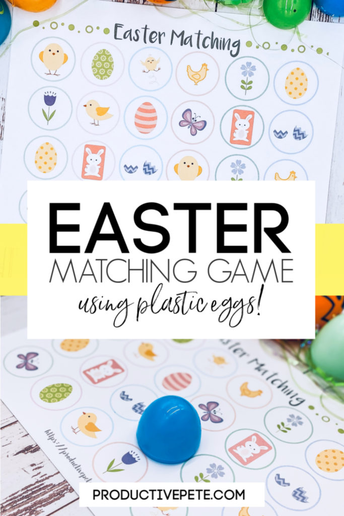 Easter Matching Game using Plastic Eggs