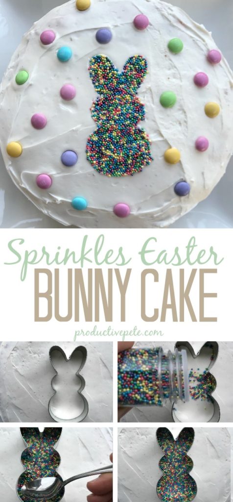 sprinkles easter bunny cake