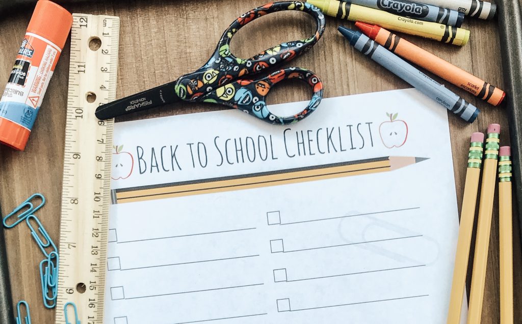 Back to School checklist sm19a