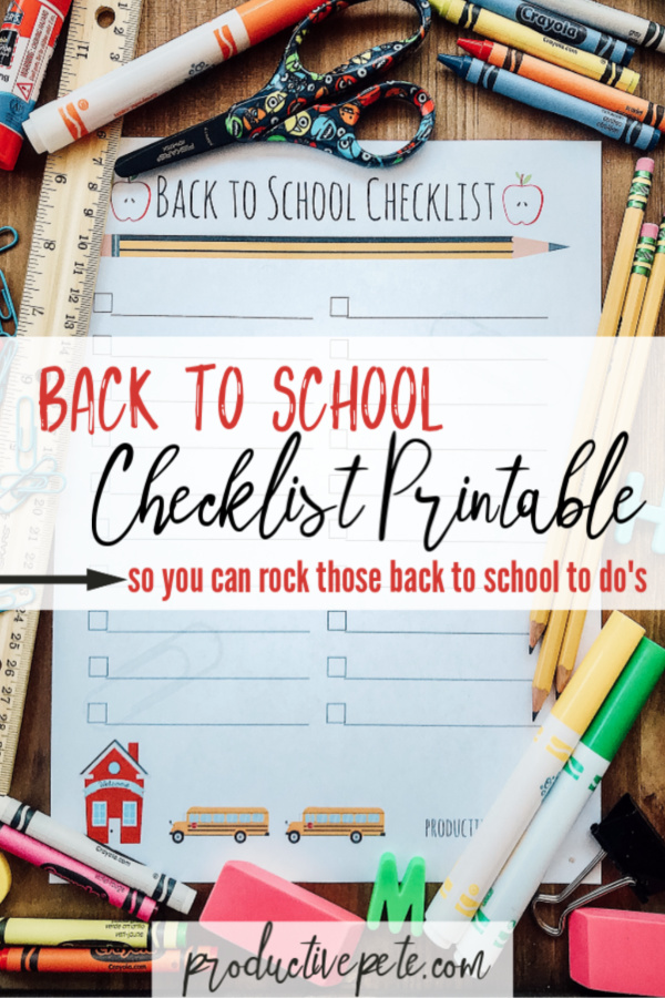 Back to School Checklist Printable pin 19f