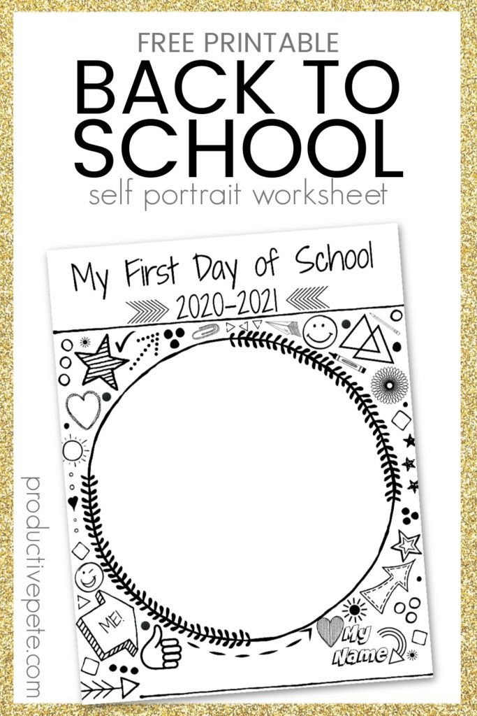 first day of school worksheet