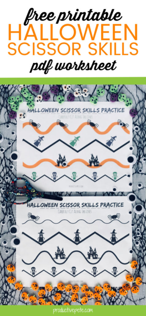 Free Printable Halloween Scissor Skills Worksheet