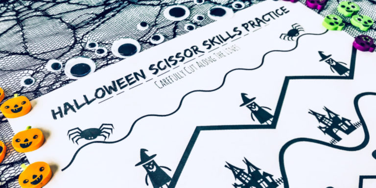 Free Printable Halloween Scissor Practice Worksheet - Productive Pete