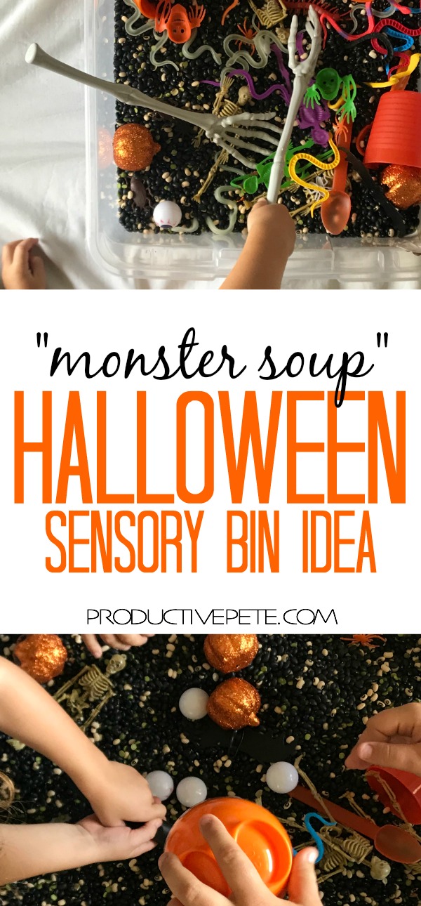 Monster Soup Halloween Sensory Bin Fillers & Ideas - Productive Pete