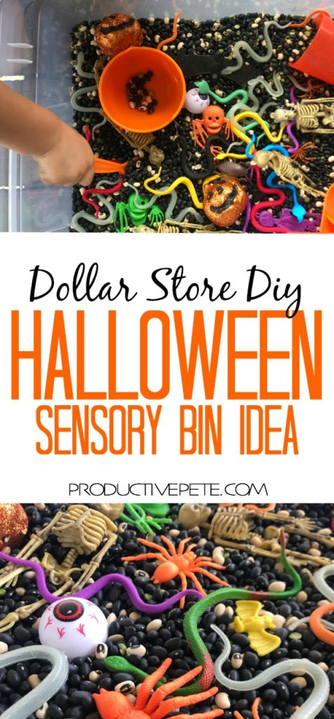 Dollar Store DIY Halloween Sensory Bin