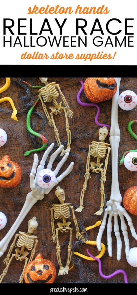Skeleton Hands Relay Race Halloween Game | Dollar Store Supplies