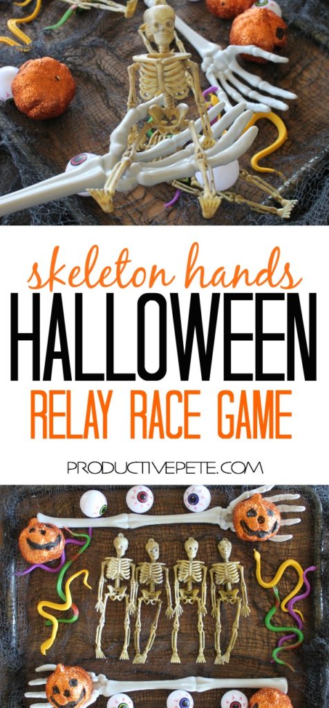 Skeleton Hands Relay Race Halloween Game
