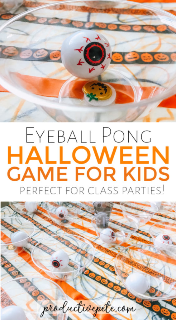 Eyeball Pong Halloween Game for Kids