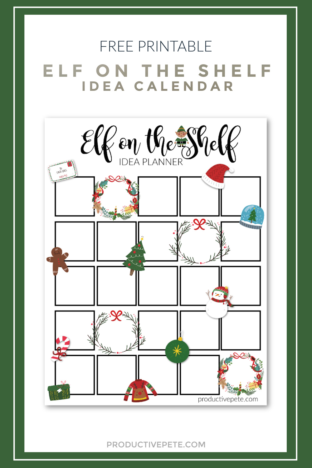 Elf On The Shelf Calendar Planner Free Printables Parties Hot Sex Picture
