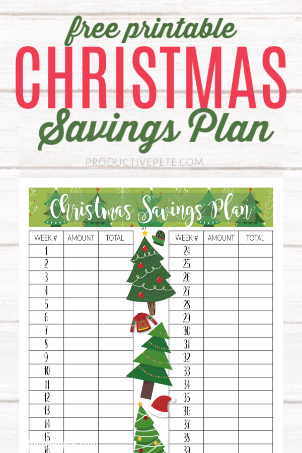 Free Printable Christmas Savings Plan Tracker You Can Customize Productive Pete