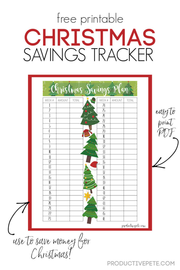 Christmas savings tracker pin 20a
