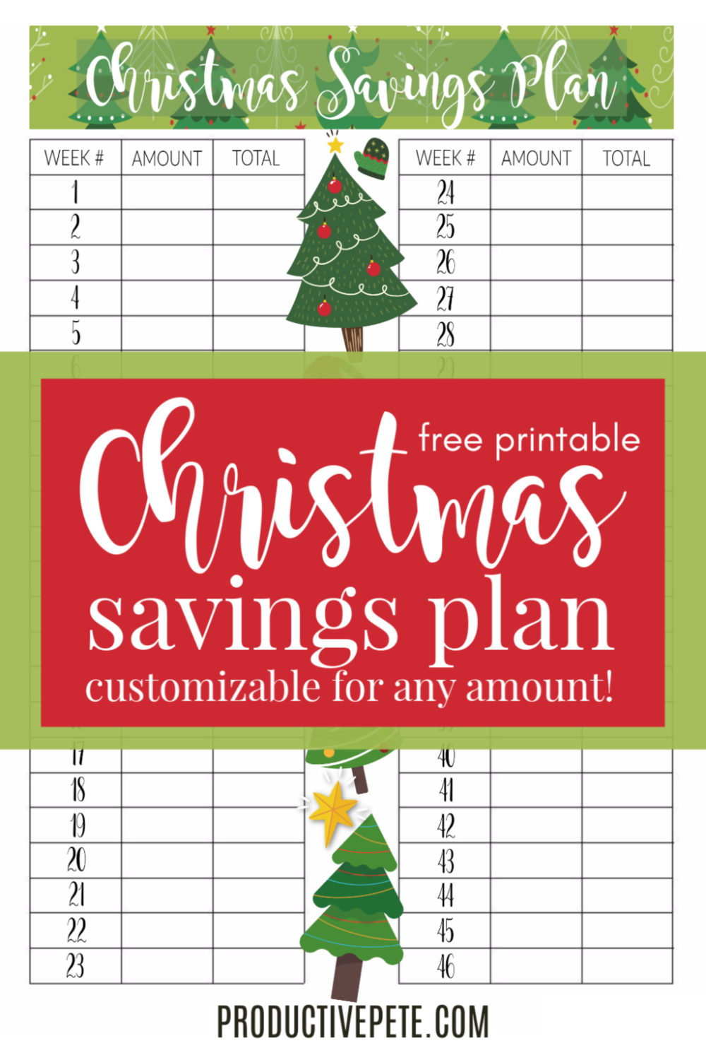 Free Printable Christmas Savings Plan Tracker You Can Customize