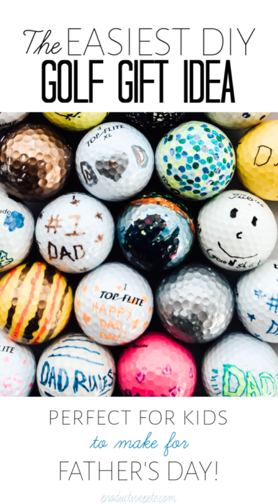 The Easiest DIY Golf Gift Idea. Perfect for kids to make for Father's Day.
