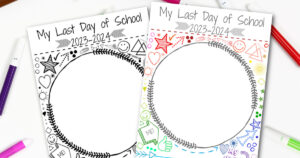 Free Printable Last Day of School Self Portrait Coloring Page