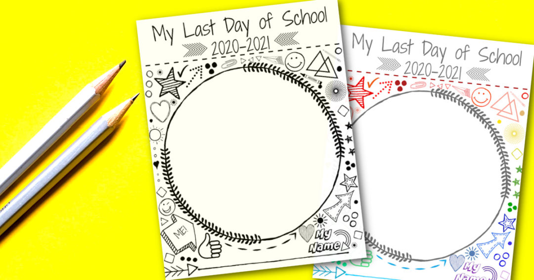 Free Printable Last Day Of School Self Portrait Coloring Page Productive Pete