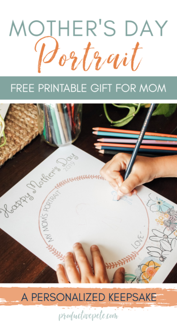Mother's Day Portrait Coloring Page