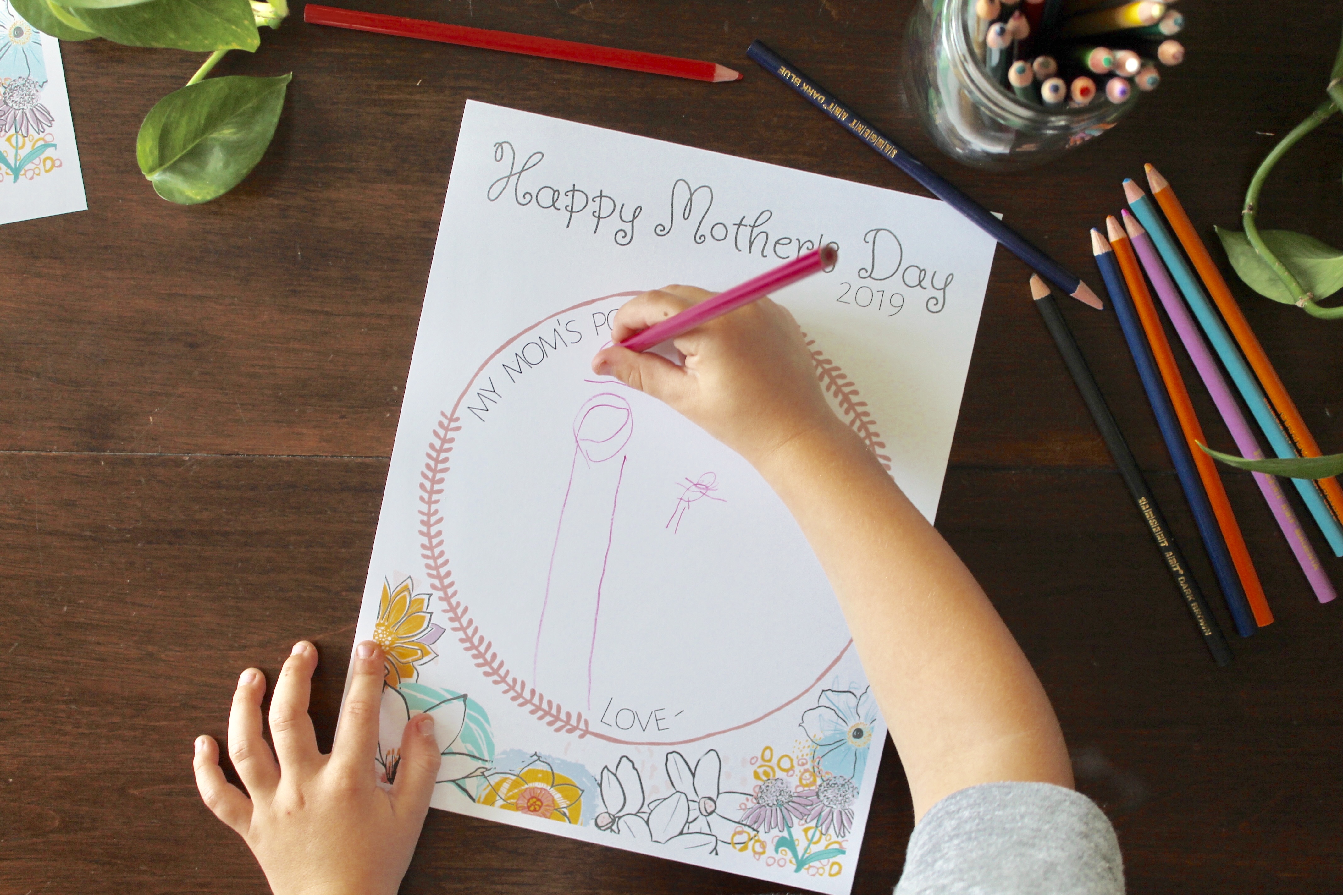 Free printable Mother's Day 2023 Coloring Page - Productive Pete