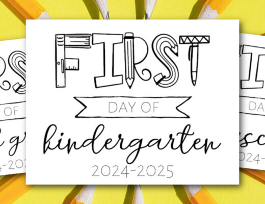 first day of school signs