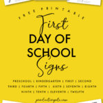 Printable First Day of School Signs that Kids can Color - Productive Pete