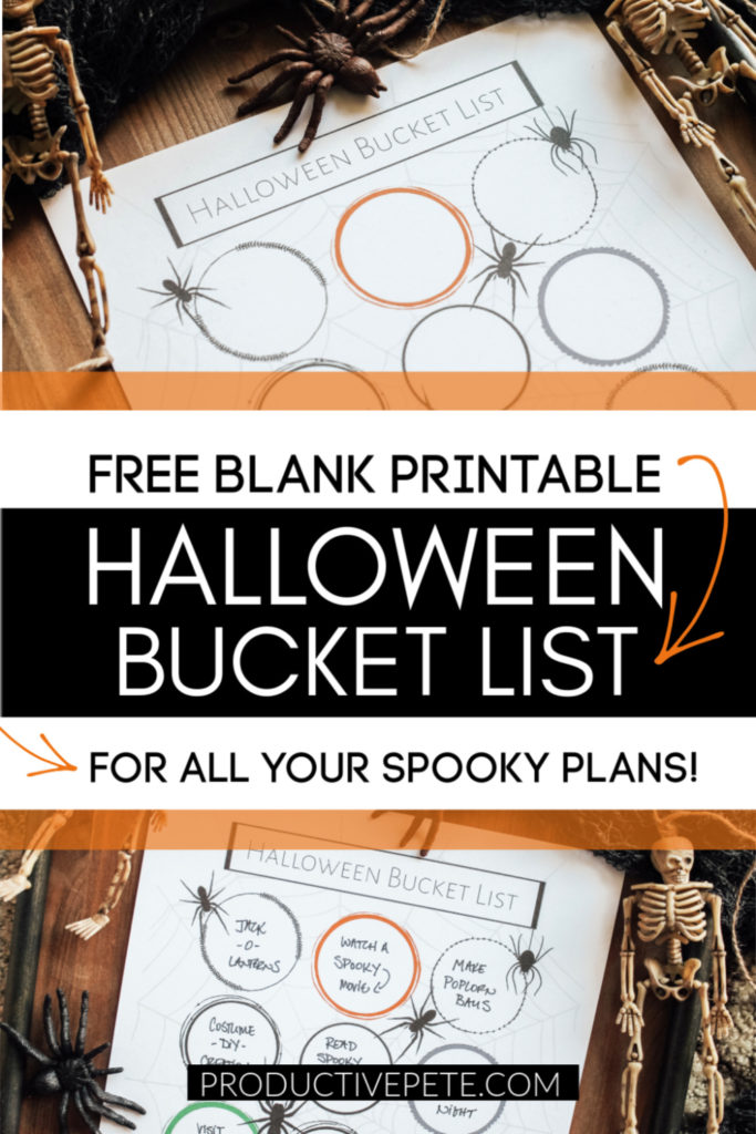 Free Blank Halloween Bucket List Printable - Productive Pete