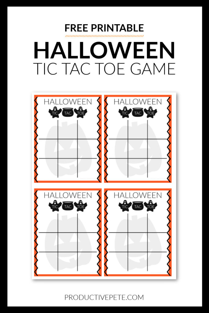 Halloween tic tac toe pin 20b