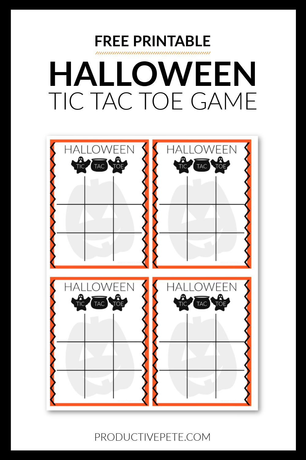 Free Printable Halloween Tic Tac Toe Game For Kids Productive Pete