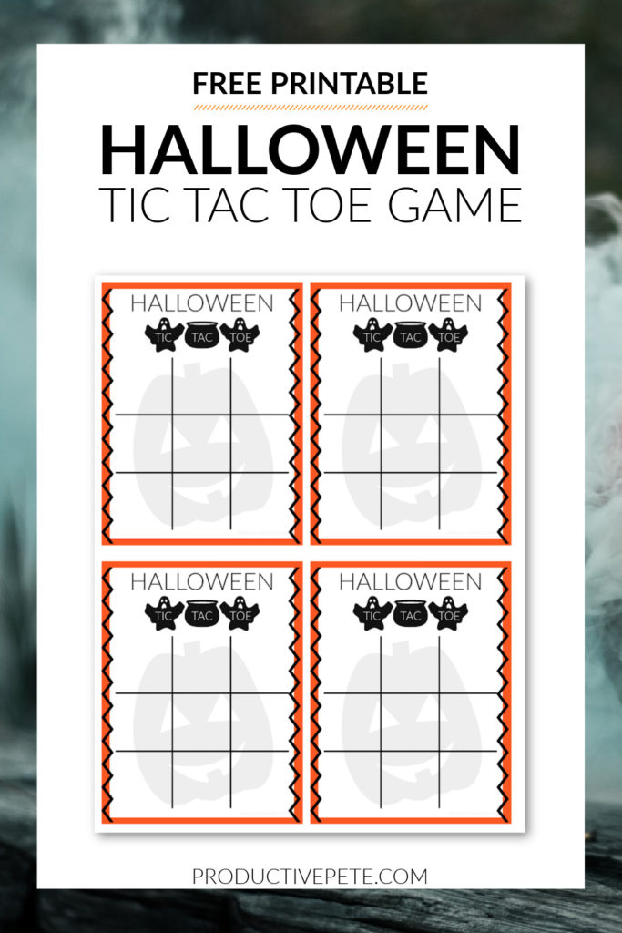 Halloween Tic-Tac-Toe craft activity guide