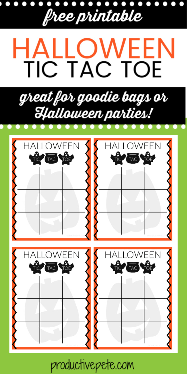 Free Printable Halloween Tic Tac Toe Game for Kids Productive Pete