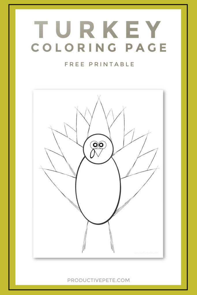 turkey coloring page pin 20c