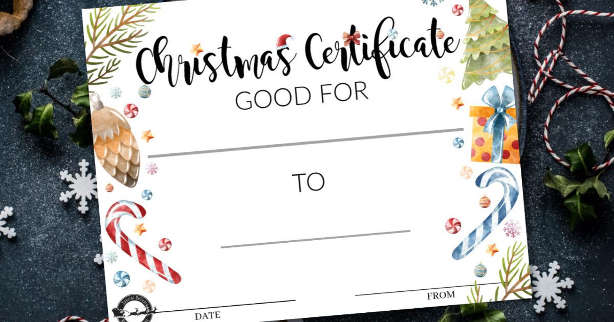 free santa certificate template