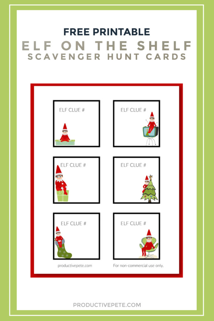 elf scavenger hunt cards pin 20aa