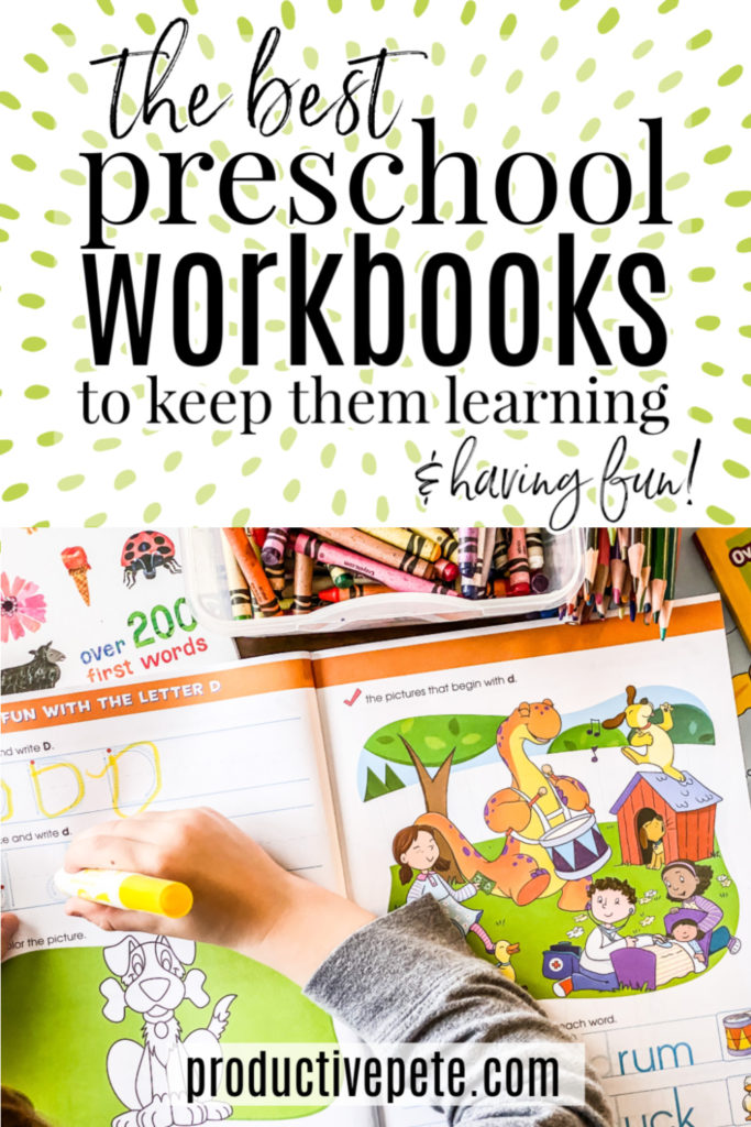 The Best Preschool Workbooks to Keep them Learning pin image